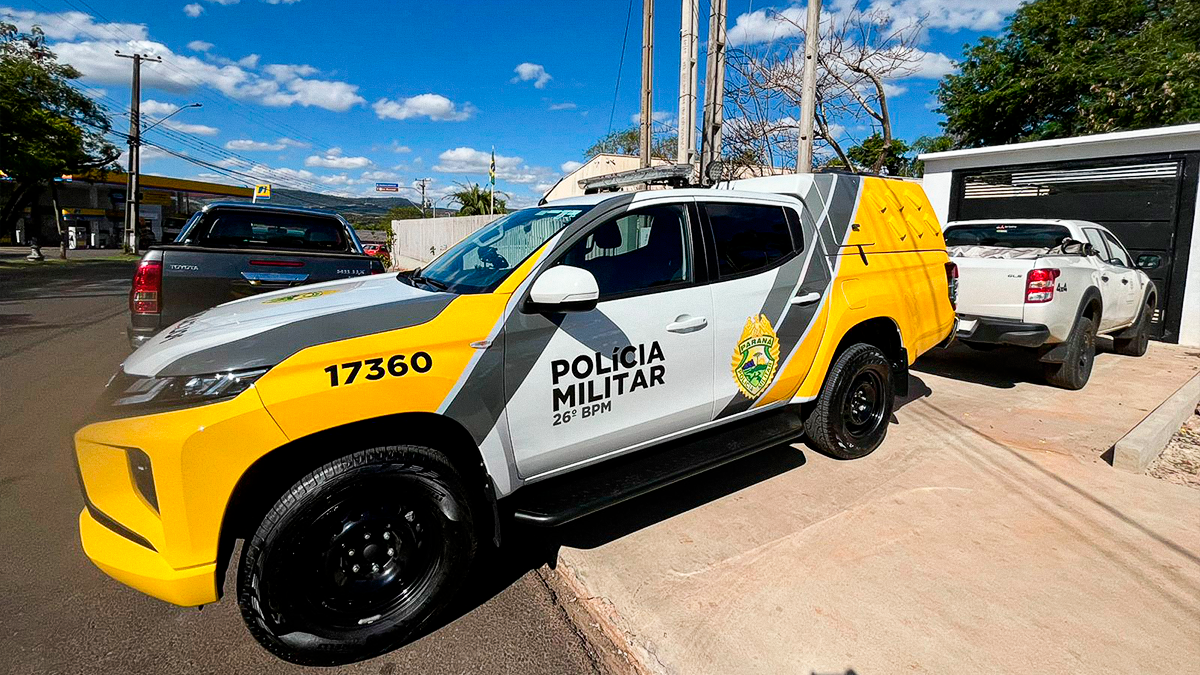 Polícia Militar de Cândido de Abreu recebe nova viatura L200 Triton para reforçar o patrulhamento