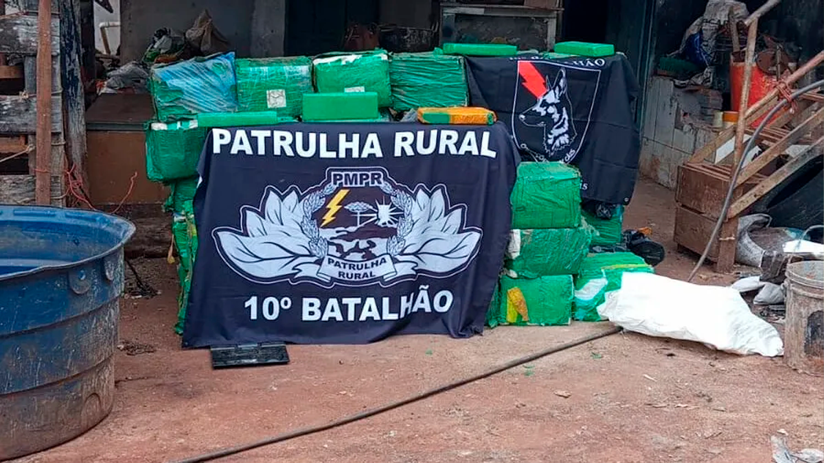 PM apreende mais de uma tonelada de maconha avaliada em R$ 1 milhão em Califórnia