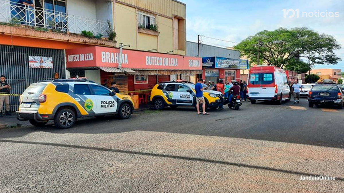 Homem é morto a tiros no interior de bar em Jandaia do Sul