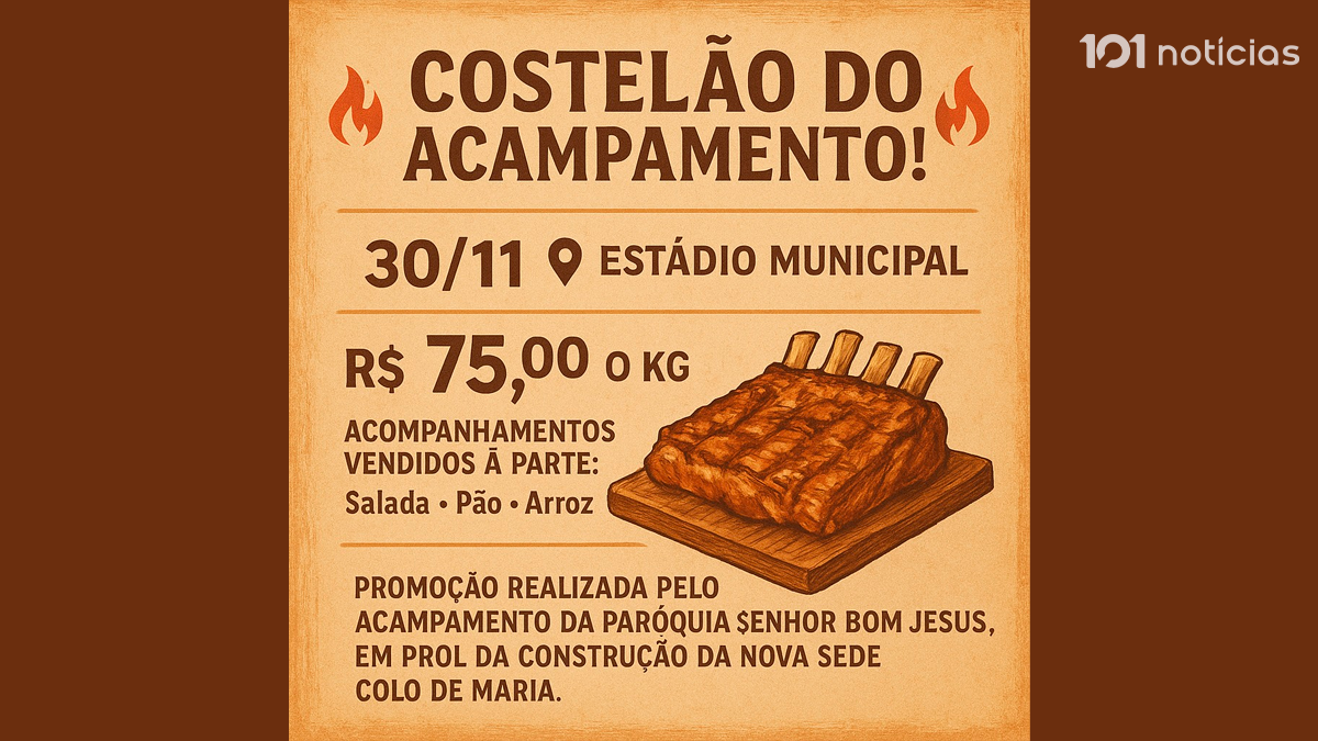 Paróquia Senhor Bom Jesus promove Costelão do Acampamento em Cândido de Abreu