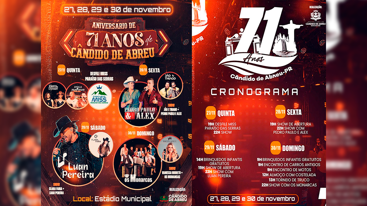 Cândido de Abreu está em festa!