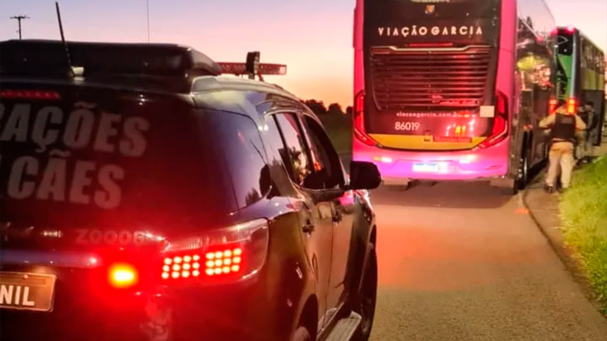 Operação Rota Segura resulta em apreensão de drogas durante fiscalização de ônibus em Apucarana