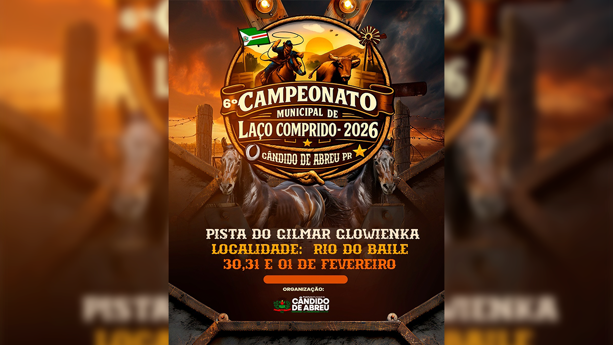 Cândido de Abreu sedia 6º Campeonato Municipal de Laço Comprido neste final de semana