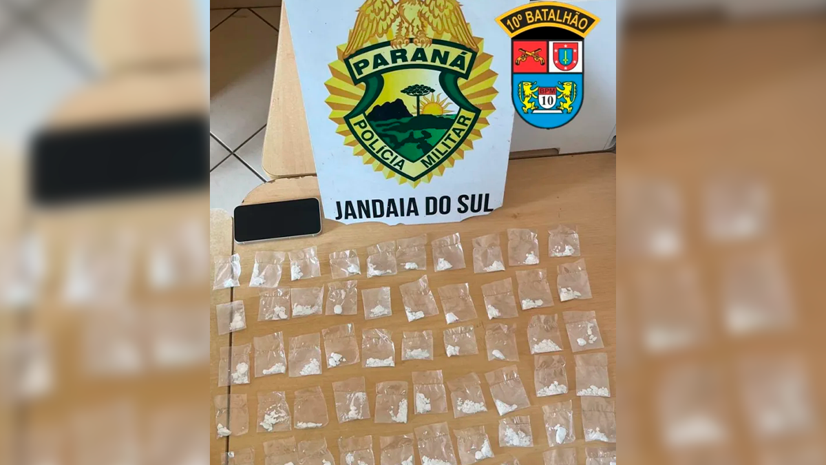 JANDAIA DO SUL – Motorista é preso com 60 porções de cocaína