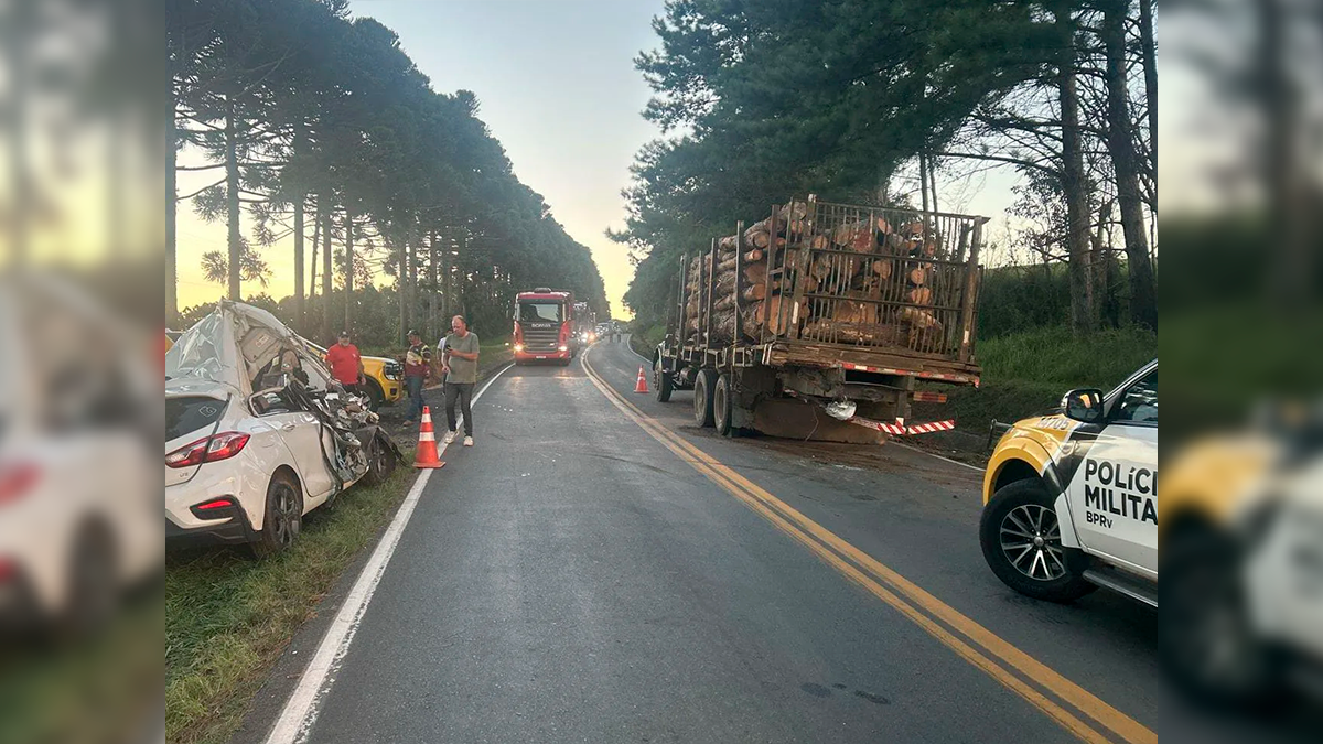 Colisão traseira na PR-441 deixa jovem ferida em Reserva