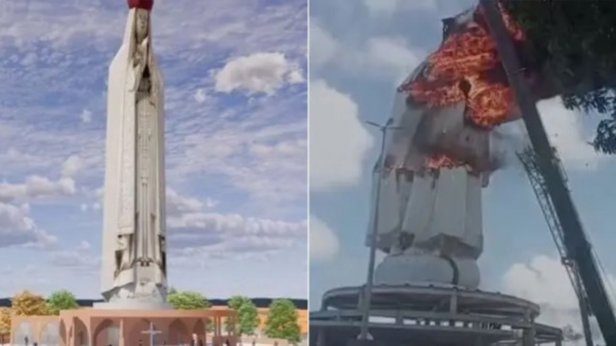 Incêndio destrói imagem de Nossa Senhora de Fátima em Natal