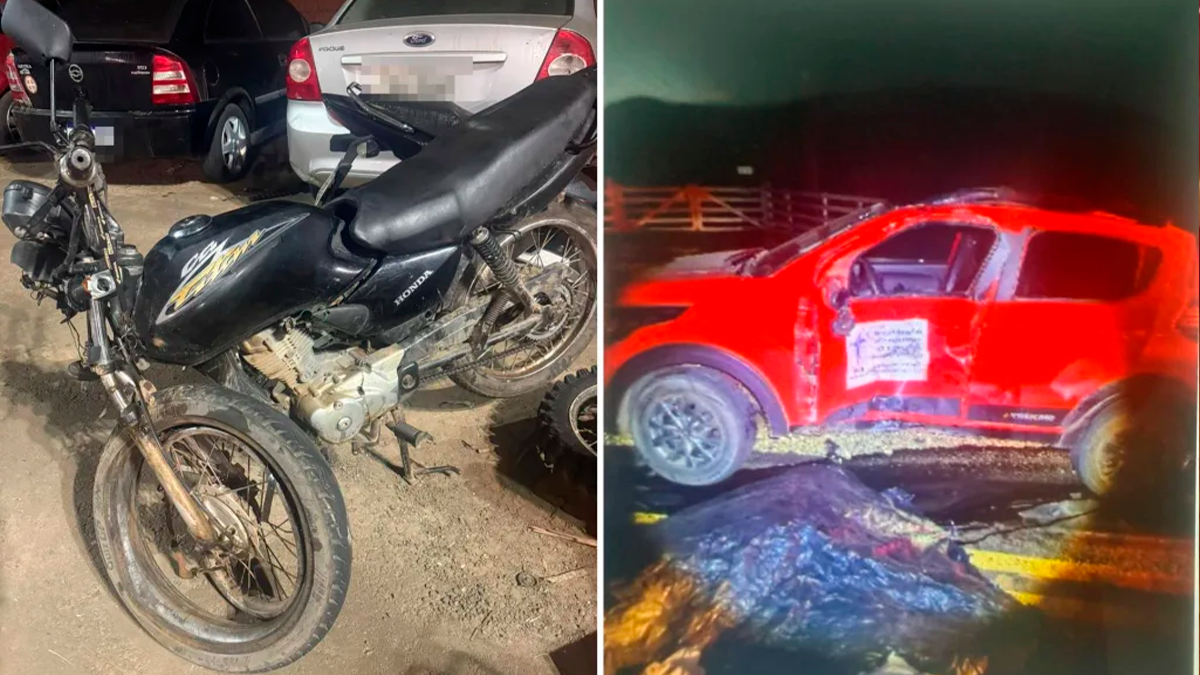 Colisão entre carro e moto deixa uma vítima fatal em Cândido de Abreu
