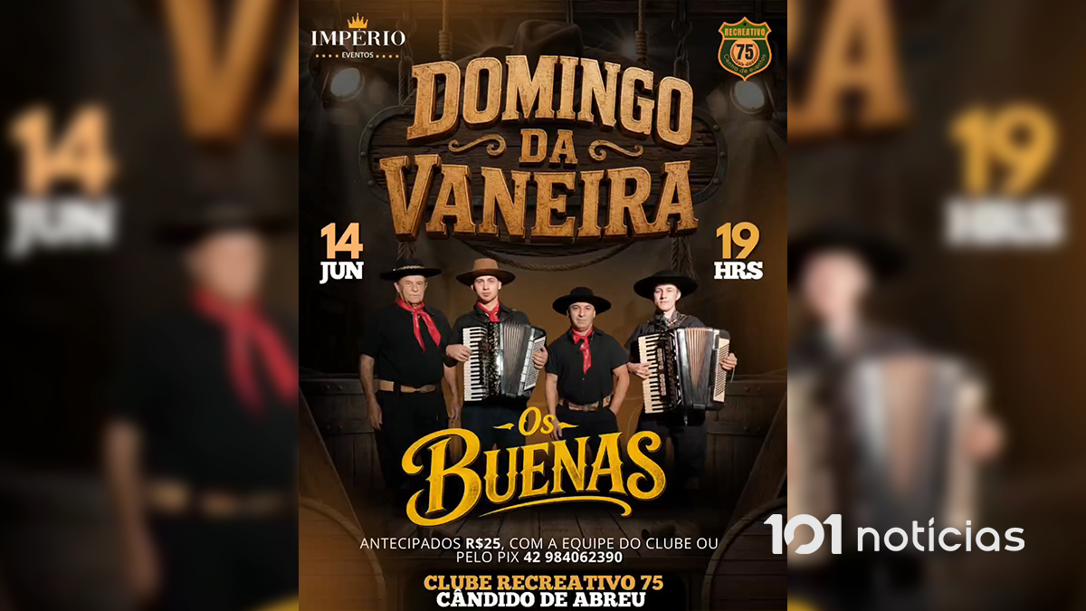 Clube Recreativo 75 sedia "Domingo da Vaneira" com o grupo Os Buenas em Cândido de Abreu