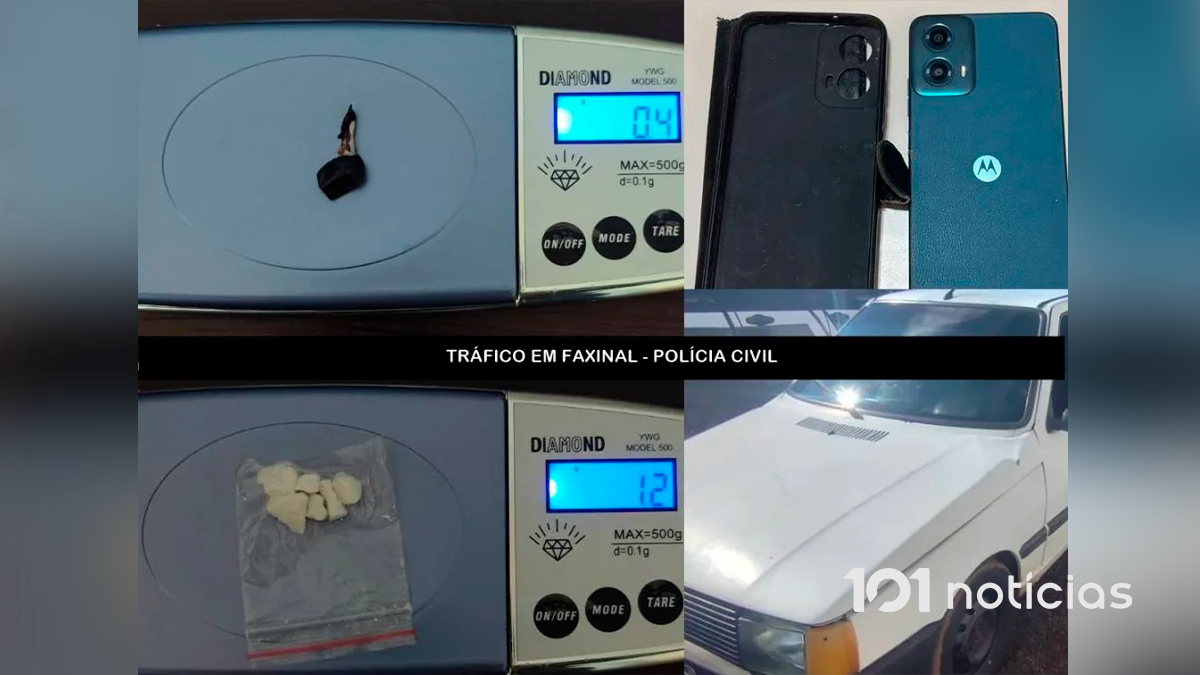 Suspeito é preso por tráfico de drogas em Faxinal; ele alegou que precisava de dinheiro para o Dia dos Namorados