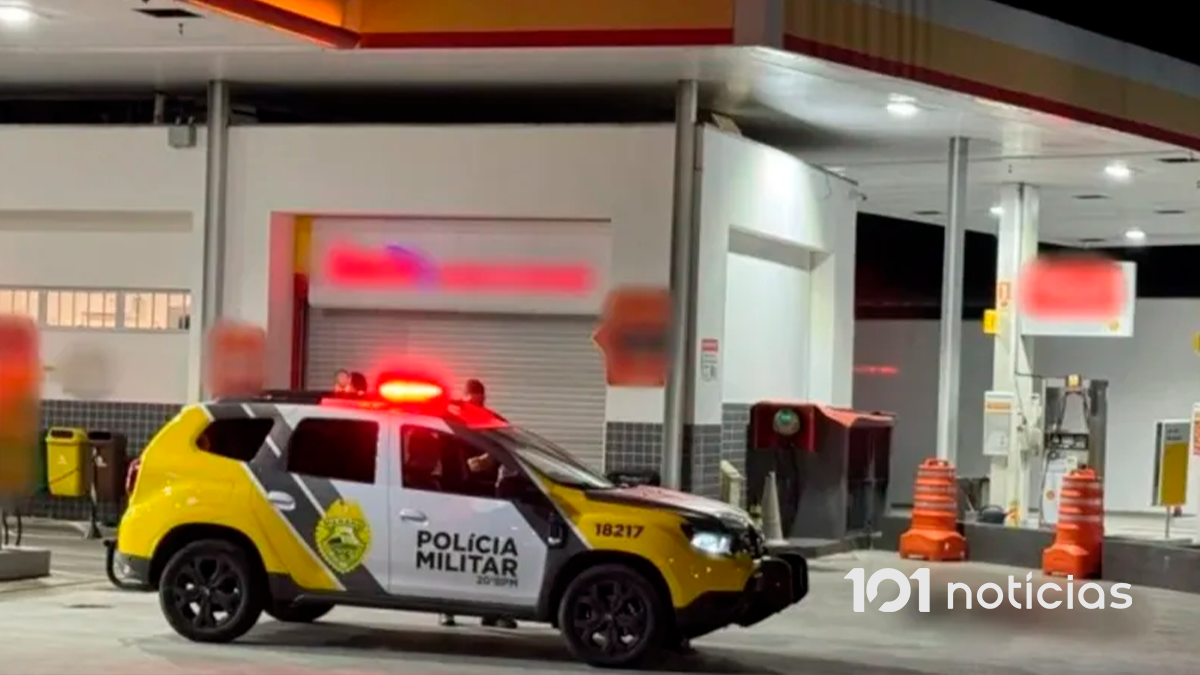Homem morre após surto e agressão a clientes em posto de combustíveis em Curitiba