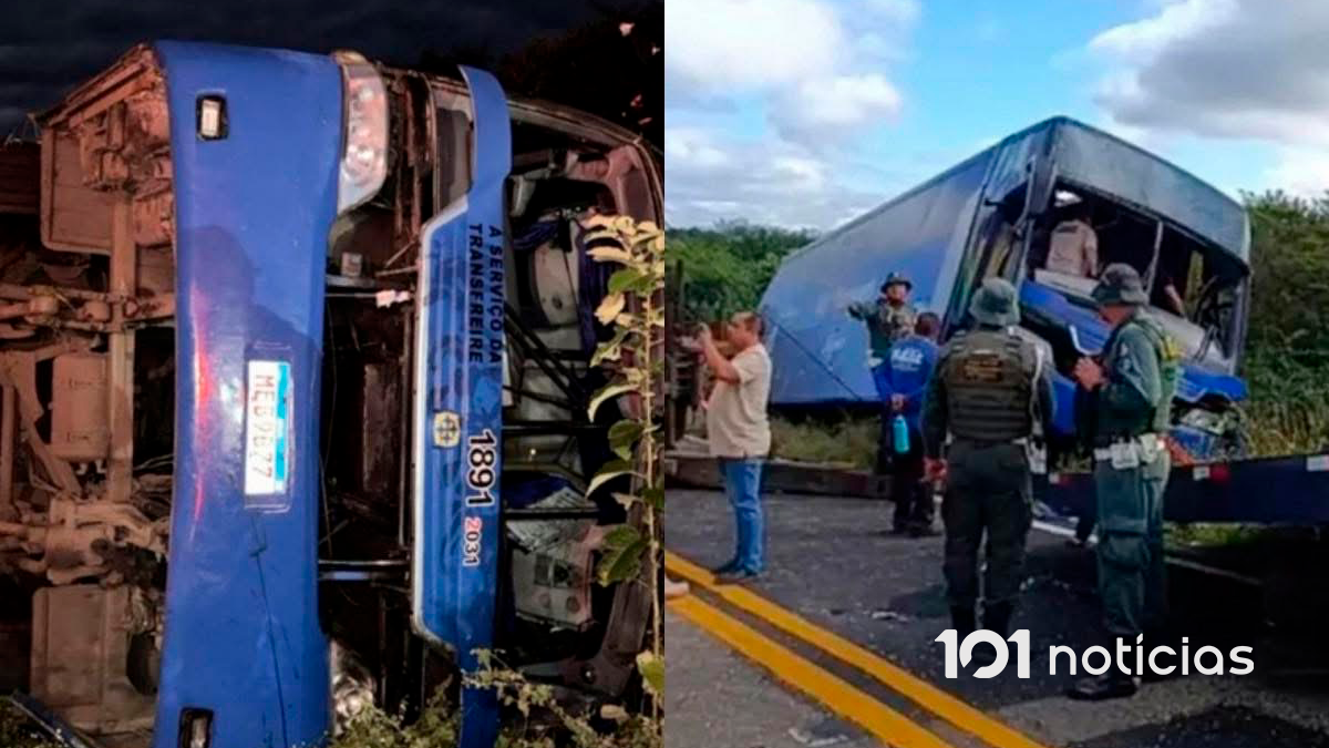 Sete atletas de basquete morrem após capotamento de ônibus na CE-187 no Ceará