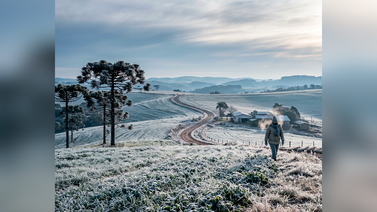 Nova onda de frio chega ao Paraná neste sábado e mínimas podem despencar para 5°C