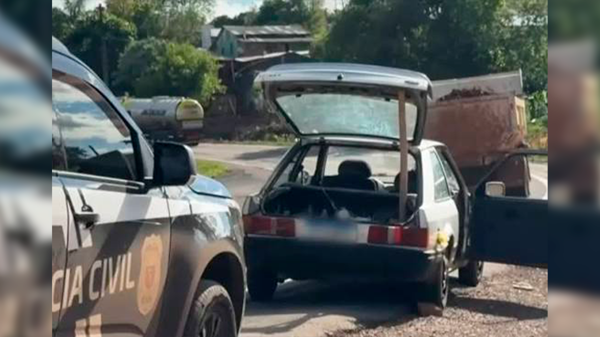 Corpo esquartejado é encontrado em porta-malas de carro na PR-280 no Sudoeste do Paraná